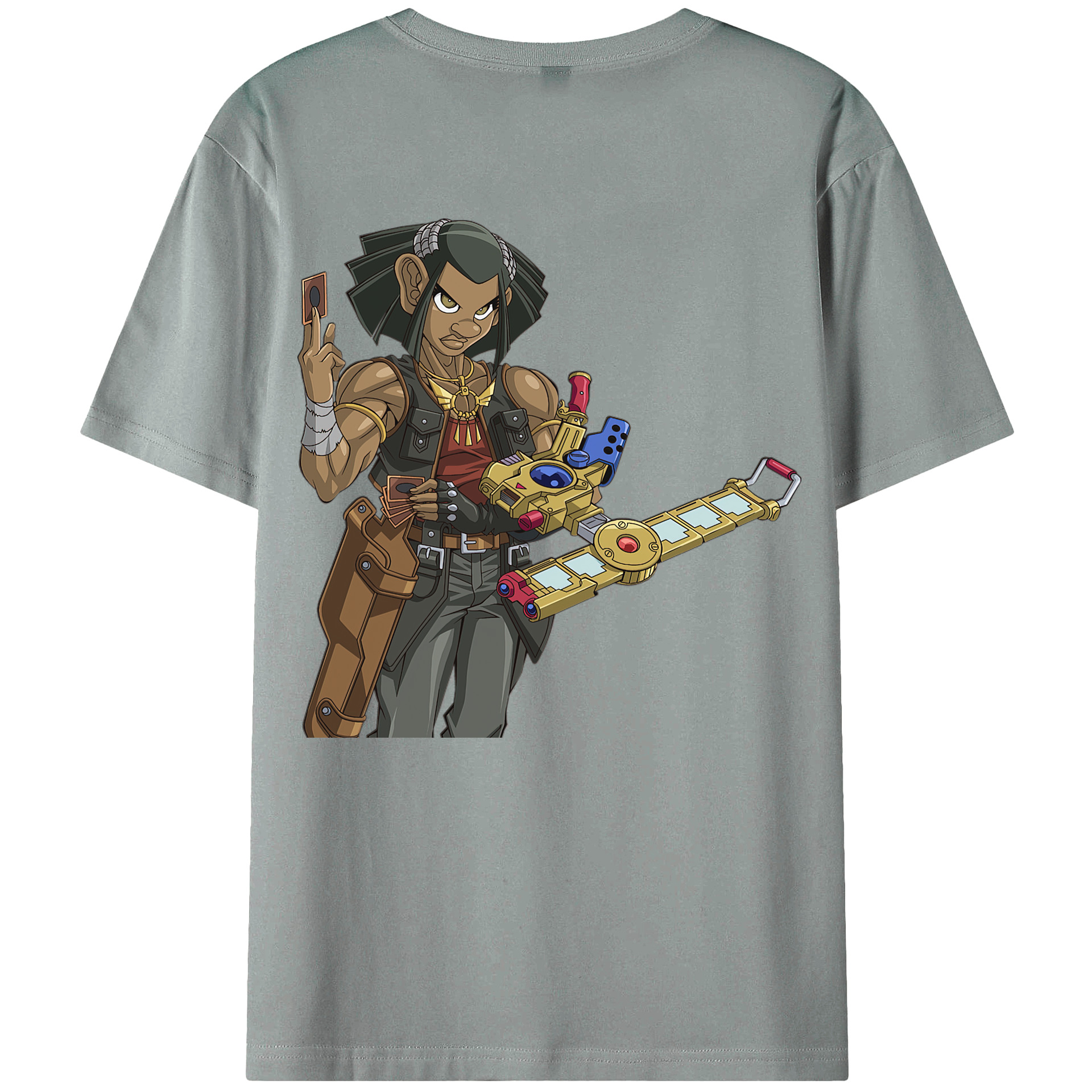 （画像用） 遊☆戯☆王 Yu-Gi-Oh! 綿100％ メンズ半袖Tシャツ（バックプリント） 通気性